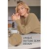 imageLILLUSORY Womens Oversized Batwing Sweaters 2025 Fall Outfits Trendy Crewneck Knit Side Slit Fashion Pullover TopsKhaki