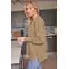 imageLILLUSORY Womens Oversized Batwing Sweaters 2025 Fall Outfits Trendy Crewneck Knit Side Slit Fashion Pullover TopsKhaki