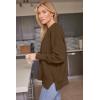 imageLILLUSORY Womens Oversized Batwing Sweaters 2025 Fall Outfits Trendy Crewneck Knit Side Slit Fashion Pullover TopsLight Coffee