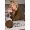 imageLILLUSORY Womens Oversized Batwing Sweaters 2025 Fall Outfits Trendy Crewneck Knit Side Slit Fashion Pullover TopsLight Coffee