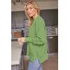 imageLILLUSORY Womens Oversized Batwing Sweaters 2025 Fall Outfits Trendy Crewneck Knit Side Slit Fashion Pullover TopsMint Green