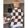 imageLILLUSORY Womens Oversized Batwing Sweaters 2025 Fall Outfits Trendy Crewneck Knit Side Slit Fashion Pullover TopsNutmeg White
