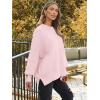 imageLILLUSORY Womens Oversized Batwing Sweaters 2025 Fall Outfits Trendy Crewneck Knit Side Slit Fashion Pullover TopsPale Pink
