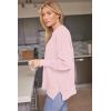 imageLILLUSORY Womens Oversized Batwing Sweaters 2025 Fall Outfits Trendy Crewneck Knit Side Slit Fashion Pullover TopsPale Pink