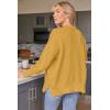 imageLILLUSORY Womens Oversized Batwing Sweaters 2025 Fall Outfits Trendy Crewneck Knit Side Slit Fashion Pullover TopsYellow