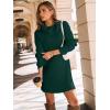 imageLILLUSORY Womens Turtleneck Oversized Long Sweater Dress 2025 Plus Size Tunic Pullover Knit Winter DressesBlackish Green