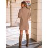 imageLILLUSORY Womens Turtleneck Oversized Long Sweater Dress 2025 Plus Size Tunic Pullover Knit Winter DressesDarkapricot