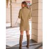 imageLILLUSORY Womens Turtleneck Oversized Long Sweater Dress 2025 Plus Size Tunic Pullover Knit Winter DressesKhaki