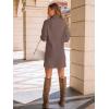 imageLILLUSORY Womens Turtleneck Oversized Long Sweater Dress 2025 Plus Size Tunic Pullover Knit Winter DressesNutmeg