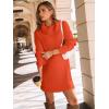 imageLILLUSORY Womens Turtleneck Oversized Long Sweater Dress 2025 Plus Size Tunic Pullover Knit Winter DressesOrange