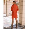 imageLILLUSORY Womens Turtleneck Oversized Long Sweater Dress 2025 Plus Size Tunic Pullover Knit Winter DressesOrange