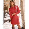 imageLILLUSORY Womens Turtleneck Oversized Long Sweater Dress 2025 Plus Size Tunic Pullover Knit Winter DressesRed