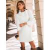 imageLILLUSORY Womens Turtleneck Oversized Long Sweater Dress 2025 Plus Size Tunic Pullover Knit Winter DressesWhite