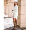 imageLILLUSORY Womens Turtleneck Oversized Long Sweater Dress 2025 Plus Size Tunic Pullover Knit Winter DressesWhite