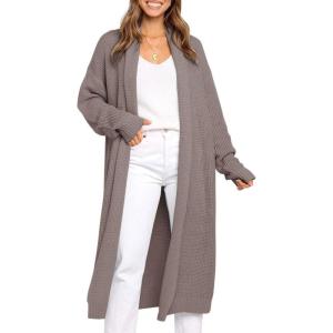 imageLILLUSORY Long Cardigan Sweaters for Women Fall Trendy Oversized Open Front Winter CoatLight Camel