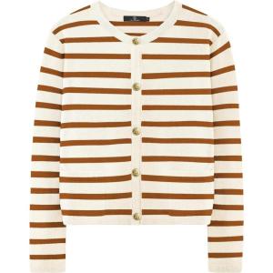 imageLILLUSORY Women Cardigan Sweaters Fall Outfit Clothes Fashion Cropped Jackets Trendy 2025 Casual Long Sleeve TopsCream Caramel