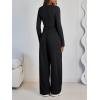 imageLILLUSORY 2 Piece Lounge Sets for Women Fall Outfits 2025 Two Piece Travel Sweatsuits Business Casual Fashion ClothesBlack