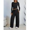 imageLILLUSORY 2 Piece Lounge Sets for Women Fall Outfits 2025 Two Piece Travel Sweatsuits Business Casual Fashion ClothesBlack