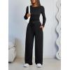 imageLILLUSORY 2 Piece Lounge Sets for Women Fall Outfits 2025 Two Piece Travel Sweatsuits Business Casual Fashion ClothesBlack