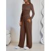 imageLILLUSORY 2 Piece Lounge Sets for Women Fall Outfits 2025 Two Piece Travel Sweatsuits Business Casual Fashion ClothesCocoa