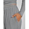 imageLILLUSORY 2 Piece Lounge Sets for Women Fall Outfits 2025 Two Piece Travel Sweatsuits Business Casual Fashion ClothesDark Heather Grey