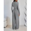 imageLILLUSORY 2 Piece Lounge Sets for Women Fall Outfits 2025 Two Piece Travel Sweatsuits Business Casual Fashion ClothesDark Heather Grey