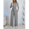 imageLILLUSORY 2 Piece Lounge Sets for Women Fall Outfits 2025 Two Piece Travel Sweatsuits Business Casual Fashion ClothesDark Heather Grey