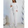 imageLILLUSORY 2 Piece Lounge Sets for Women Fall Outfits 2025 Two Piece Travel Sweatsuits Business Casual Fashion ClothesOatmeal Grey
