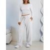 imageLILLUSORY 2 Piece Lounge Sets for Women Fall Outfits 2025 Two Piece Travel Sweatsuits Business Casual Fashion ClothesOatmeal Grey