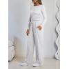 imageLILLUSORY 2 Piece Lounge Sets for Women Fall Outfits 2025 Two Piece Travel Sweatsuits Business Casual Fashion ClothesOatmeal Grey