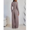 imageLILLUSORY 2 Piece Lounge Sets for Women Fall Outfits 2025 Two Piece Travel Sweatsuits Business Casual Fashion ClothesRose Taupe