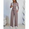 imageLILLUSORY 2 Piece Lounge Sets for Women Fall Outfits 2025 Two Piece Travel Sweatsuits Business Casual Fashion ClothesRose Taupe