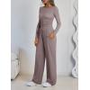 imageLILLUSORY 2 Piece Lounge Sets for Women Fall Outfits 2025 Two Piece Travel Sweatsuits Business Casual Fashion ClothesRose Taupe