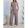 imageLILLUSORY 2 Piece Lounge Sets for Women Fall Outfits 2025 Two Piece Travel Sweatsuits Business Casual Fashion ClothesRose Taupe