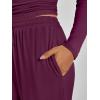 imageLILLUSORY 2 Piece Lounge Sets for Women Fall Outfits 2025 Two Piece Travel Sweatsuits Business Casual Fashion ClothesWine Purple