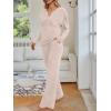 imageLILLUSORY Womens 2 Piece Lounge Sets Fall Outfits 2025 Sweatsuit Matching Cozy Soft Pjs Henley Neck Pajamas Pants FashionApricot