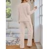 imageLILLUSORY Womens 2 Piece Lounge Sets Fall Outfits 2025 Sweatsuit Matching Cozy Soft Pjs Henley Neck Pajamas Pants FashionApricot