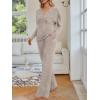 imageLILLUSORY Womens 2 Piece Lounge Sets Fall Outfits 2025 Sweatsuit Matching Cozy Soft Pjs Henley Neck Pajamas Pants FashionKhaki