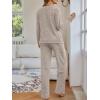 imageLILLUSORY Womens 2 Piece Lounge Sets Fall Outfits 2025 Sweatsuit Matching Cozy Soft Pjs Henley Neck Pajamas Pants FashionKhaki