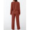 imageLILLUSORY Womens 2 Piece Lounge Sets Fall Outfits Henley Neck Sweater 2025 Matching Sweat Suits Comfy Pajamas Clothes PocketsCaramel