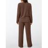 imageLILLUSORY Womens 2 Piece Lounge Sets Fall Outfits Henley Neck Sweater 2025 Matching Sweat Suits Comfy Pajamas Clothes PocketsChocolate Brown