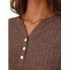 imageLILLUSORY Womens 2 Piece Lounge Sets Fall Outfits Henley Neck Sweater 2025 Matching Sweat Suits Comfy Pajamas Clothes PocketsChocolate Brown