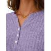imageLILLUSORY Womens 2 Piece Lounge Sets Fall Outfits Henley Neck Sweater 2025 Matching Sweat Suits Comfy Pajamas Clothes PocketsPurple