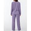 imageLILLUSORY Womens 2 Piece Lounge Sets Fall Outfits Henley Neck Sweater 2025 Matching Sweat Suits Comfy Pajamas Clothes PocketsPurple