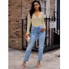 imageLILLUSORY Womens 2025 Twist Knot Fall Clothes Fashion Outfits Top Ribbed Long SleeveApricot