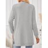 imageLILLUSORY Womens Long Cardigan Sweaters with Pockets Open Front Knit 2025Fall Fashion Outfits Winter ClothesGrey