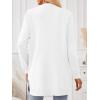 imageLILLUSORY Womens Long Cardigan Sweaters with Pockets Open Front Knit 2025Fall Fashion Outfits Winter ClothesWhite