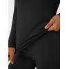 imageLILLUSORY Womens Long Johns Thermal Underwear Fleece Lined Leggings Warm Pajama Pants Set Shirts Winter Clothes 2025Black