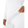 imageLILLUSORY Womens Long Johns Thermal Underwear Fleece Lined Leggings Warm Pajama Pants Set Shirts Winter Clothes 2025White