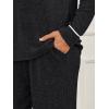 imageLILLUSORY Womens Pajamas Sets Long Sleeve Pjs Two Pieces Lounge Sleep Wear Matching Set With PocketsBlack